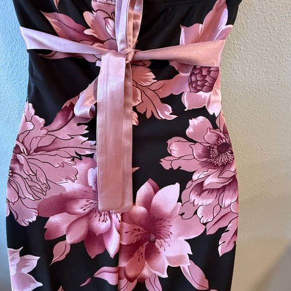 Speechless Women's Y2K Floral Halter Dress in Pink and Brown Size Small Romantic - Picture 11 of 11